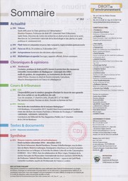 DROIT DE L'ENVIRONNEMENT