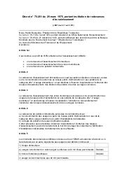 Décret n° 75-201 du 29 mars 1975 : Décret n° 75-201 du 29 mars 1975, portant institution de redevances d'assainissement | 