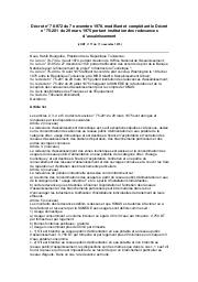 Décret n° 78-972 du 07 novembre 1978 : Décret n° 78-972 du 7 novembre 1978, modifiant et complétant le Décret n° 75-201 du 29 mars 1975 portant institution des redevances d’assainissement | 