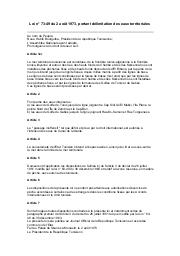 Loi n° 73-49 du 2 août 1973 : Loi n° 73-49 du 2 août 1973, portant délimitation des eaux territoriales | 