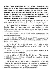 Arrêté des ministres de la santé publique, du commerce et de l'agriculture, de l'environnement et des ressources hydrauliques du 26 janvier 2004 | 