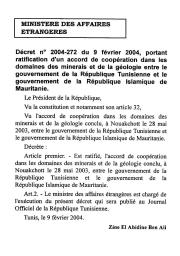 Décret n° 2004-272 du 09 février 2004 | 