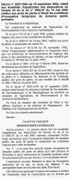 Décret n° 2003-1984 du 15 septembre 2003 : Décret relatif aux modalités d'application des dispositions de l'article 43 de la loi n° 2002-47 du 14 mai 2002 relative aux ports de pêche et fixant les conditions d'occupation temporaire du domaine public portuaire | 