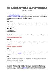 Arrêté du ministre de l'agriculture du 28 février 2001 | 