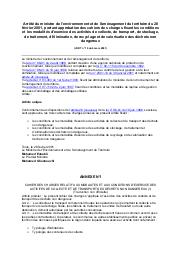 Arrêté du ministre de l’environnement et de I'aménagement du territoire du 28 février 2001 | 