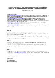 Arrêté du Ministre de l'intérieur du 16 octobre 2000 | 
