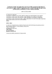 Arrêté du ministre de l'agriculture 16-04-01 | 