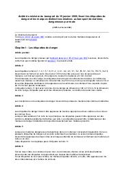Arrêté du ministre du transport du 19 janvier 2000 | 