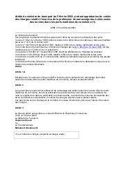 Arrêté du ministre du transport du 5 février 2002 (ramassage des huiles usées) | 