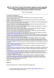 Décret n° 2001-143 du 5 janvier 2001 | 