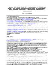 Décret n° 2001-1534 du 25 juin 2001 | 