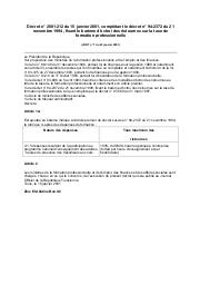Décret n° 2001-212 du 15 janvier 2001 | 