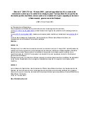 Décret n2001-721 du 19 mars 2001 | 