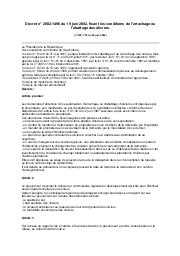 Décret n° 2002-1496 du 19 juin 2002 | 