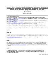 Décret n° 2002-2129 du 23 septembre 2002 | 