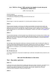 Loi n° 99-25 du 18 mars 1999 | 