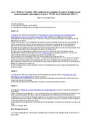Loi n° 99-66 du 15 juillet 1999 | 