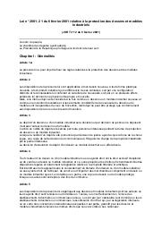 Loi n° 2001-21 du 6 février 2001 | 