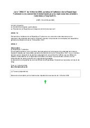 Loi n° 2002-17 du 14 février 2002 | 