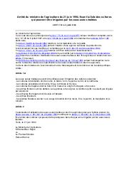Arrêté du ministre de l'agriculture du 21 juin 1994 | 