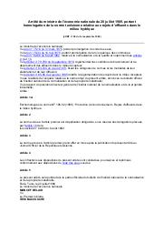 Arrêté du ministre de l'économie du 28 Décenbre 1994 | 