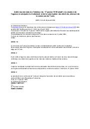 Arrêté du ministre de l'intérieur du 17 janvier 1990 | 