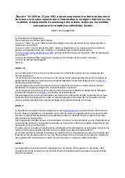 Décret n° 93-1429 du 23 juin 1993 : Décret n° 93-1429 du 23 juin 1993, portant suspension des droits de douane et de la taxe sur la valeur ajoutée due à l'importation et en régime intérieur sur les matériels et équipements de ramassage des ordures acquis par les sociétés exerçant pour le compte des collectivités locales (JORT n° 50 du 6 juillet 1993) | 