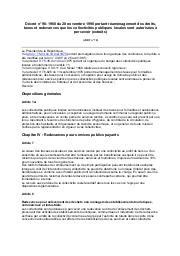 Décret n° 90-1960 du 28 novembre 1990 : Décret n° 90-1960 du 28 novembre 1990 portant réaménagement des droits, taxes et redevances que les collectivités publiques locales sont autorisées à percevoir (extraits) (JORT n° 79) | 