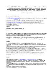Décret n° 92-2246 du 28 décembre 1992 : Décret n° 92-2246 du 28 décembre 1992, fixant les modalités et les conditions d'obtention de l'homologation ou de l'autorisation provisoire de vente des pesticides à usage agricole ainsi que des autorisations de leurs fabrication, importation, formulation, conditionnement, vente et distribution (JORT n° 1 du 15 janvier 1993) | 