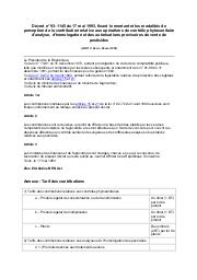 Décret n° 93-1145 du 17 mai 1993 : Décret n° 93-1145 du 17 mai 1993, fixant le montant et les modalités de perception de la contribution relative aux opérations de contrôle phytosanitaire d'analyse, d'homologation et des autorisations provisoires de vente de pesticides (JORT n° 40 du 28 mai 1993) | 