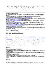 Décret n° 93-2120 du 25 octobre 1993 : Décret n° 93-2120 du 25 octobre 1993, fixant les conditions et les modalités d'intervention du fonds de dépollution (JORT n° 83 du 2 novembre 1993) | 