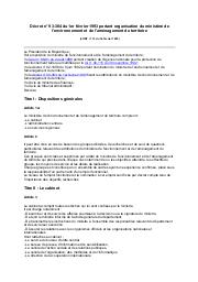 Décret n° 93-304 du 1er février 1993 : Décret n° 93-304 du 1er février 1993 portant organisation du ministère de l'environnement et de l'aménagement du territoire (JORT n° 13 du 16 février 1993) | 