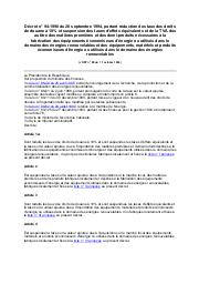 Décret n° 94-1998 du 26 septembre 1994 | 