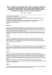 Décret n° 94-2001 du 26 septembre 1994 | 