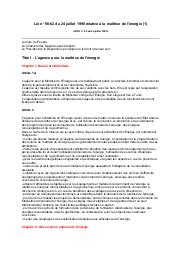 Loi n° 90-62 du 24 juillet 1990 | 