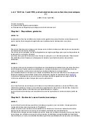 Loi n° 92-81 du 3 août 1992 : Loi n° 92-81 du 3 août 1992, portant création des zones franches économiques (1) (JORT n° 52 du 7 août 1992) | 
