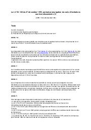 Loi n° 93-120 du 27 décembre 1993 | 