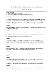 Loi n° 94-41 du 7 mars 1994 | 