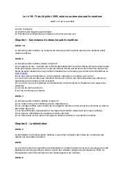 Loi n° 95-73 du 24 juillet 1995 | 