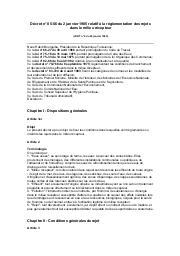 Décret n° 85-56 du 2 janvier 1985 : Décret n° 85-56 du 2 janvier 1985 relatif à la réglementation des rejets dans le milieu récepteur (JORT n° 6 du 22 janvier 1985) | 