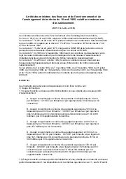 Arrêté des ministres des finances et de l'environnement et de l'aménagement du territoire du 18 avril 1995 | 