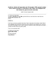 Arrêté du ministre de l'agriculture du 18 décembre 1993 | 