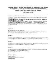 Arrêté du ministre de l'économie nationale du 28 décembre 1994 | 