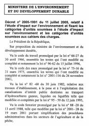 Décret n° 2005-1991 du 11 juillet 2005 | 