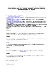 Arrêté du ministre de l'économie et des finances : Arrêté du ministre de l'économie et des finances du 18 mai 1990, portant homologation de la norme tunisienne relative aux spécifications des eaux usées traitées à des fins agricoles (JORT n° 36 du 29 mai 1990) | 