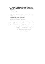 loi n° 85-92 du 22 semtembre 1985 | 
