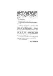 Loi n° 2007-10 du 12 février 2007 | 