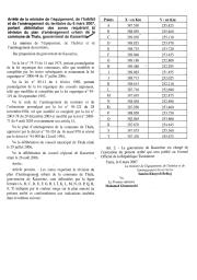 Arrêté de la ministre de l'équipement et de l'aménagement du territoire du 6 mars 2007 | 