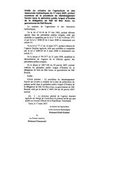 Arrêté du ministre de l'agriculture et des ressources hydrauliques du 17 mars 2007 | 