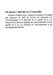 Décret n° 2007-621 du 17 mars 2007. | 